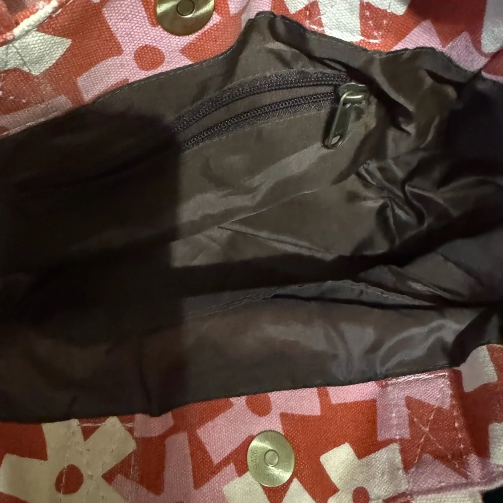 MAIKA Mini Tote Crossbody Bag Linea Red Pink Floral - Picture 4 of 8